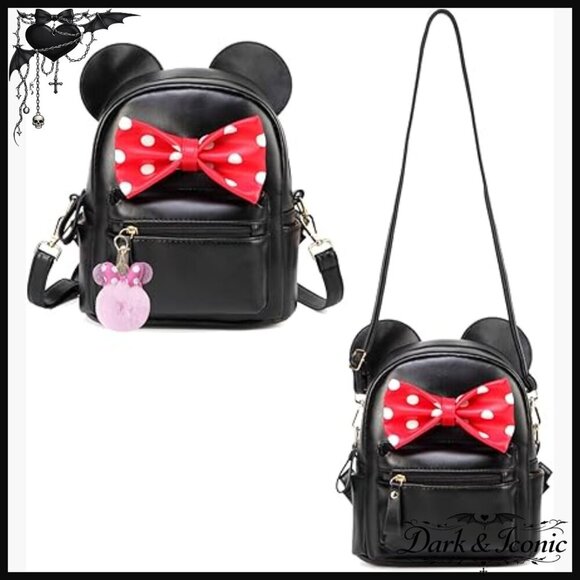 Mini Mouse Ear Backpack Purse with Bow Convertible to Crossbody Bag main image 5